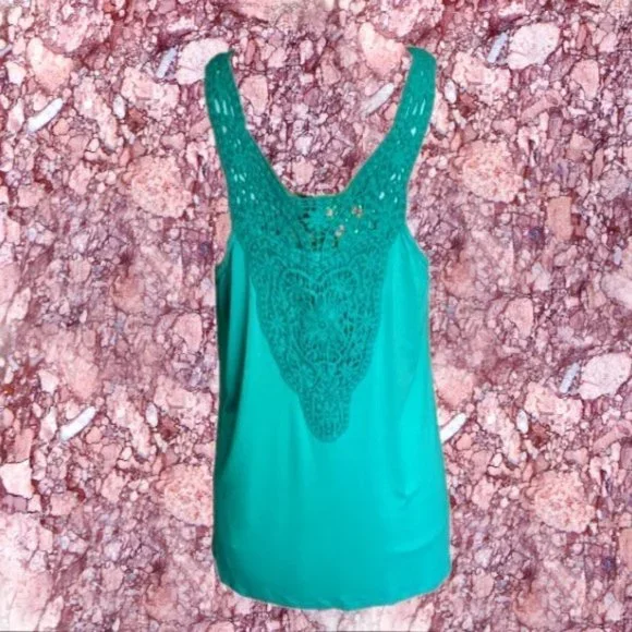 NWT - Moon & Sky Crocheted Tank Top (Teal) - Size Large - Picture 3 of 11